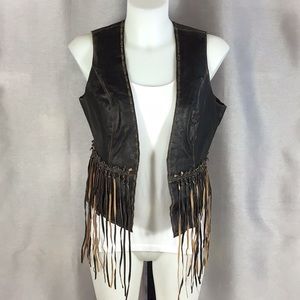 Cripple Creek fringed leather vest